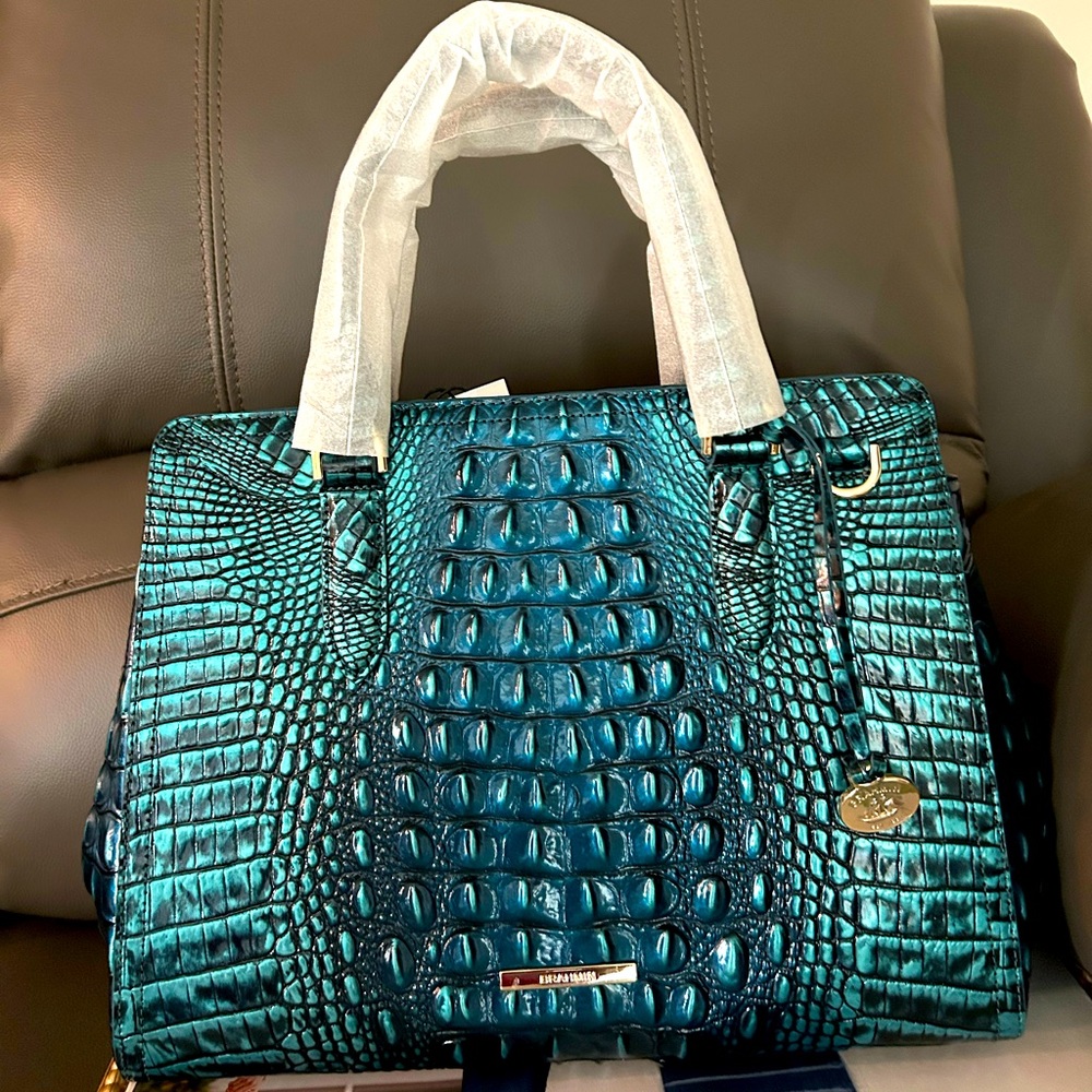 Brahmin Blue Patina Small Finley and Veronica Wallet - Picture 8 of 16